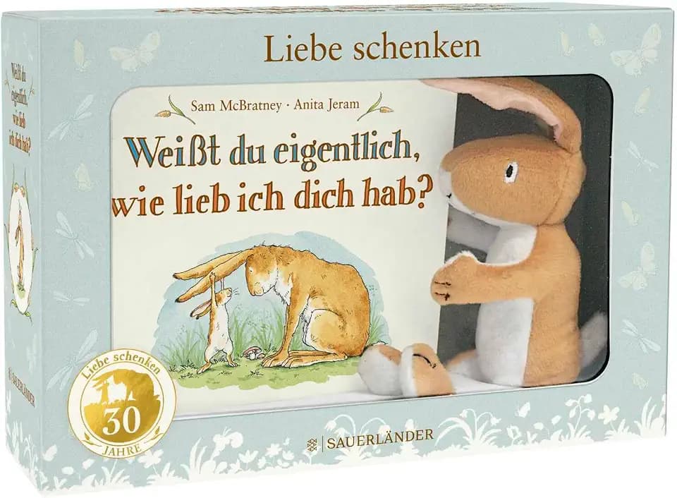 Weißt du eigentlich, wie lieb ich dich hab?: Geschenk-Box - Pappbilderbuch und Kuschelhase
