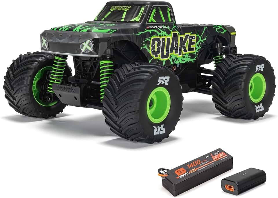 ARRMA 1/16 Quake GROM 4X4 RTR Brushed Monster Truck, Green