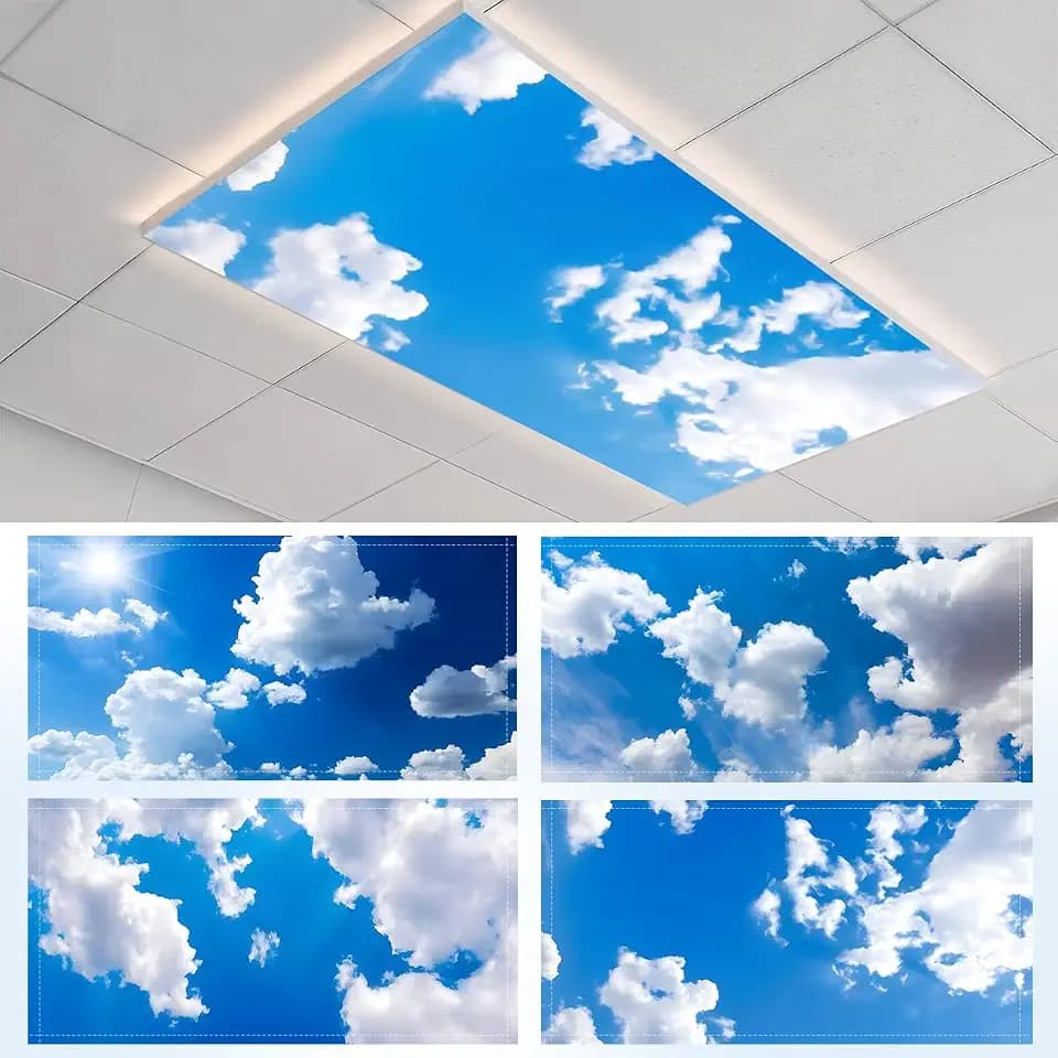 4-Pack Magnetic Fluorescent Light Covers for Ceiling Lights4x2 ft