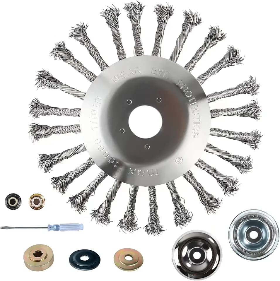 8 Inch Steel Wire Rotary Brush Cutter Trimmer Head String Trimmers