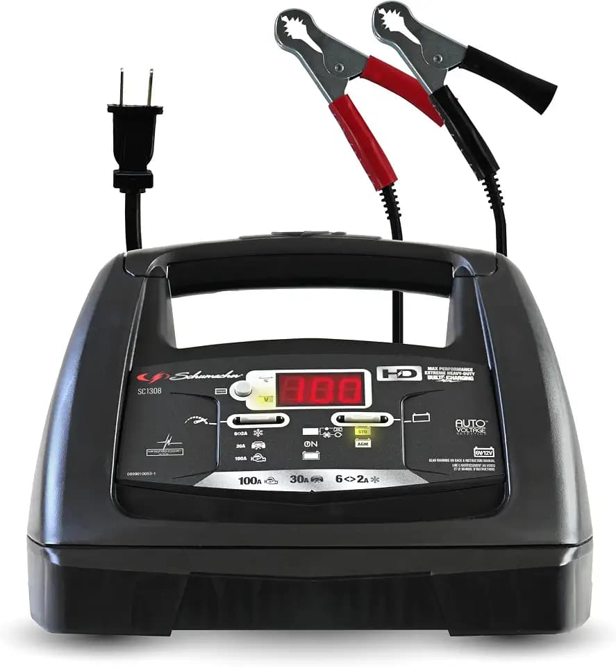 Schumacher Electric 6A Car Battery Charger & Maintainer, 6V/12V – SC1308