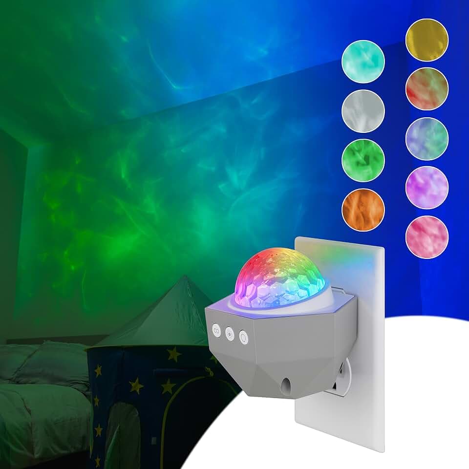 Enbrighten Galaxy Projector Plug in Night Light with Dusk to Dawn Sensor