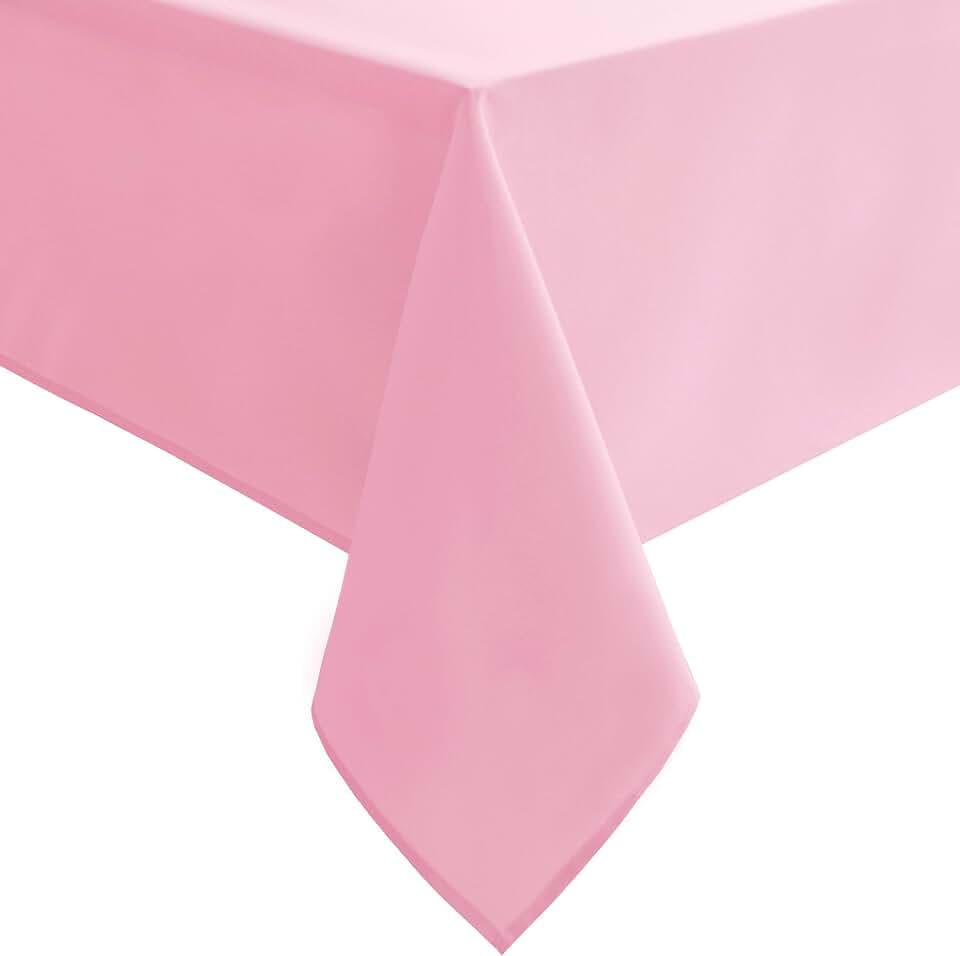 Hiasan Pink Tablecloth for Rectangle Tables, 60 x 120 Inch, 1 Pack