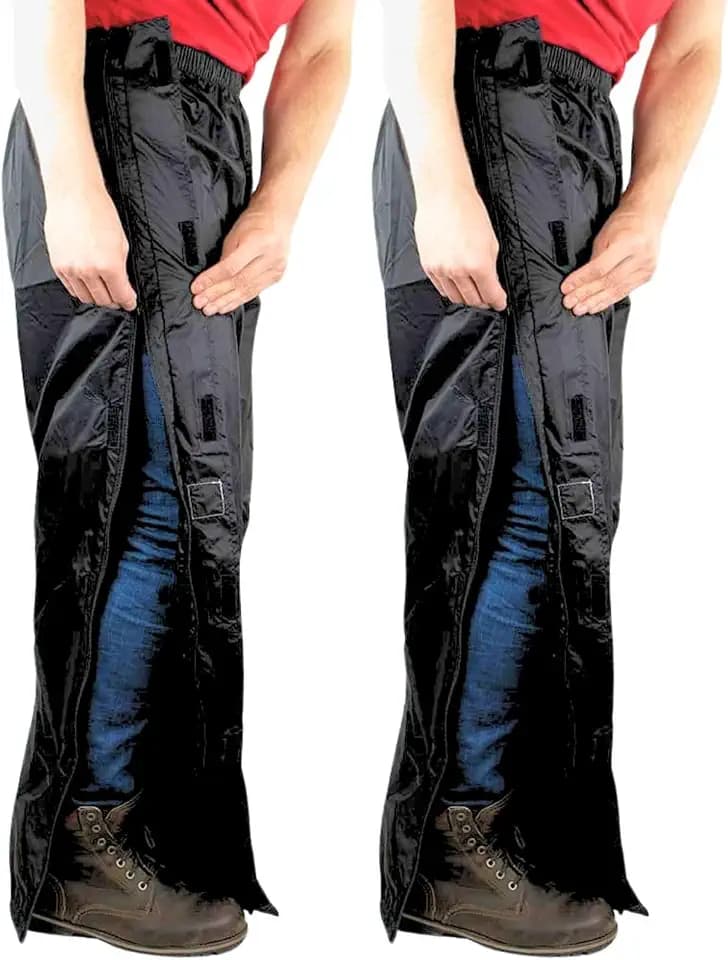 HOCK Uni Regenhose für bequemes Anziehen mit atmungsaktivem 2-Wege-Reißverschluss, extrem wasserdicht (10.000mm Wassersäule) Regenhose für Herren u