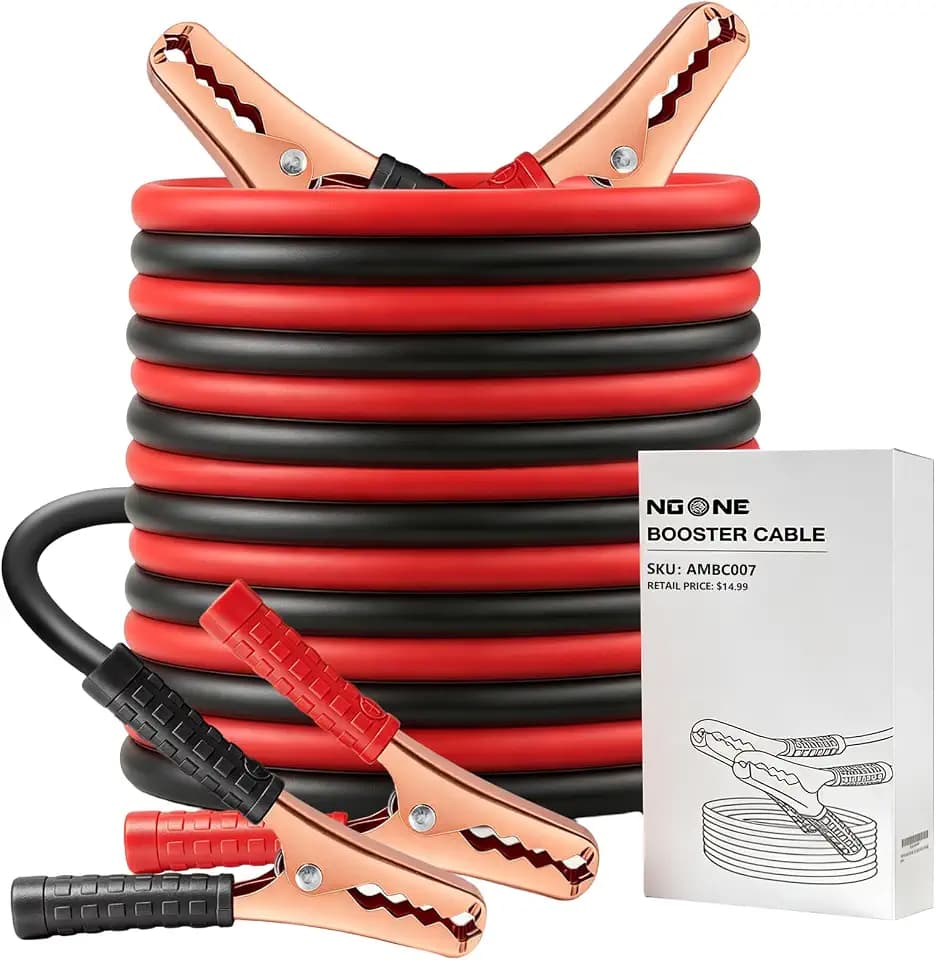 NOONE Jumper Cables for Car Battery, Heavy Duty Automotive Booster Cables