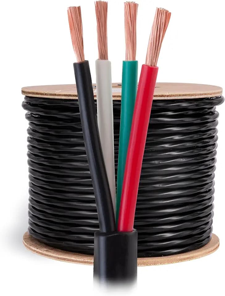 Cables Direct Online Speaker Wire 14 Gauge, 250 ft for Outdoor and Indoor Use, 14/4 CCA (Copper Clad Aluminum) Stranded Bulk Audio Cable, In Ground Direct Burial Waterproof and UV Resistant