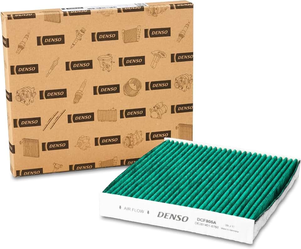 DENSO ClearAir+ Innenraumfilter (Teilenummer DCF805A) 5-lagige Filterung mit antibakteriellem Schutz, entfernt bis zu 99% aller Bakterien und Viren