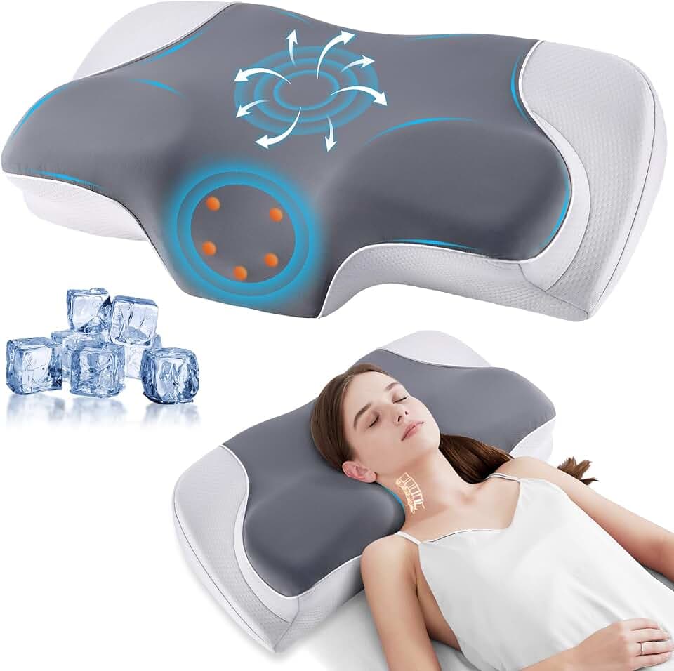 YunNasi Kopfkissen, Memory Foam Kissen, Ergonomisches Nackenkissen