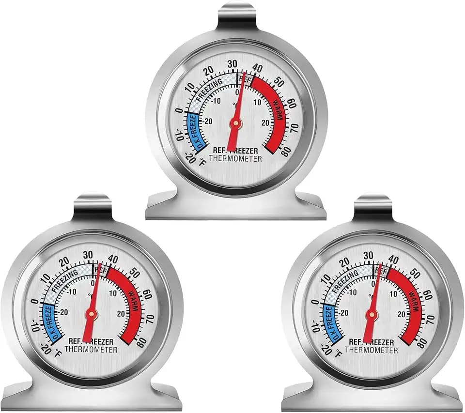 Kühlschrank-Thermometer, große Zifferblatt Gefrierschrank Kühlschrank Thermometer, klassische Serie Temperatur-Thermometer für Kühlschrank Gefrierschrank Kühlschrank Kühler (3Pack)