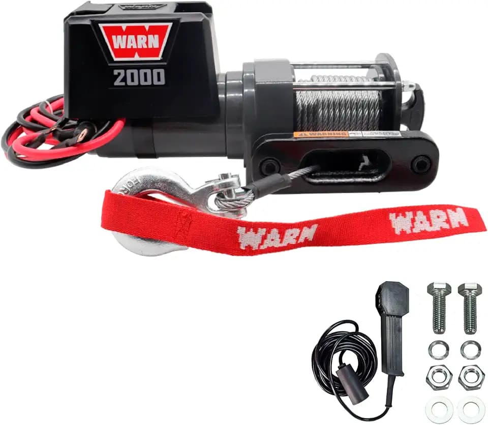 WARN DC Series 12V Electric Winch with 2000 lb Pulling Capacity - 92000