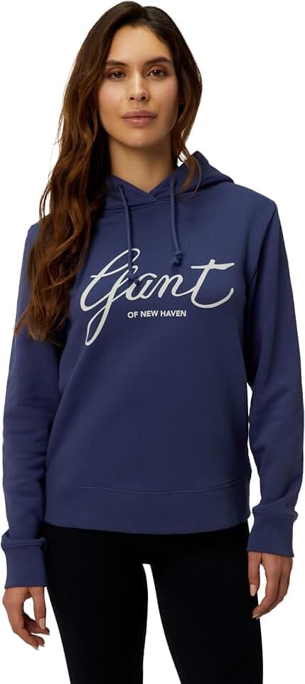 Gant Damen Reg Script Hoodie Kapuzenpullover
