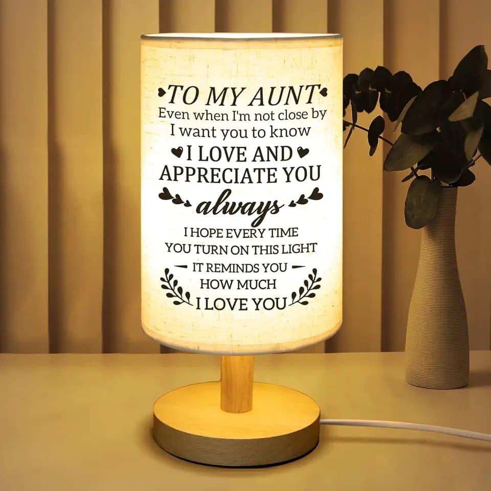 Gifts for Aunt from Niece, Aunt Birthday Gifts Table Lamp
