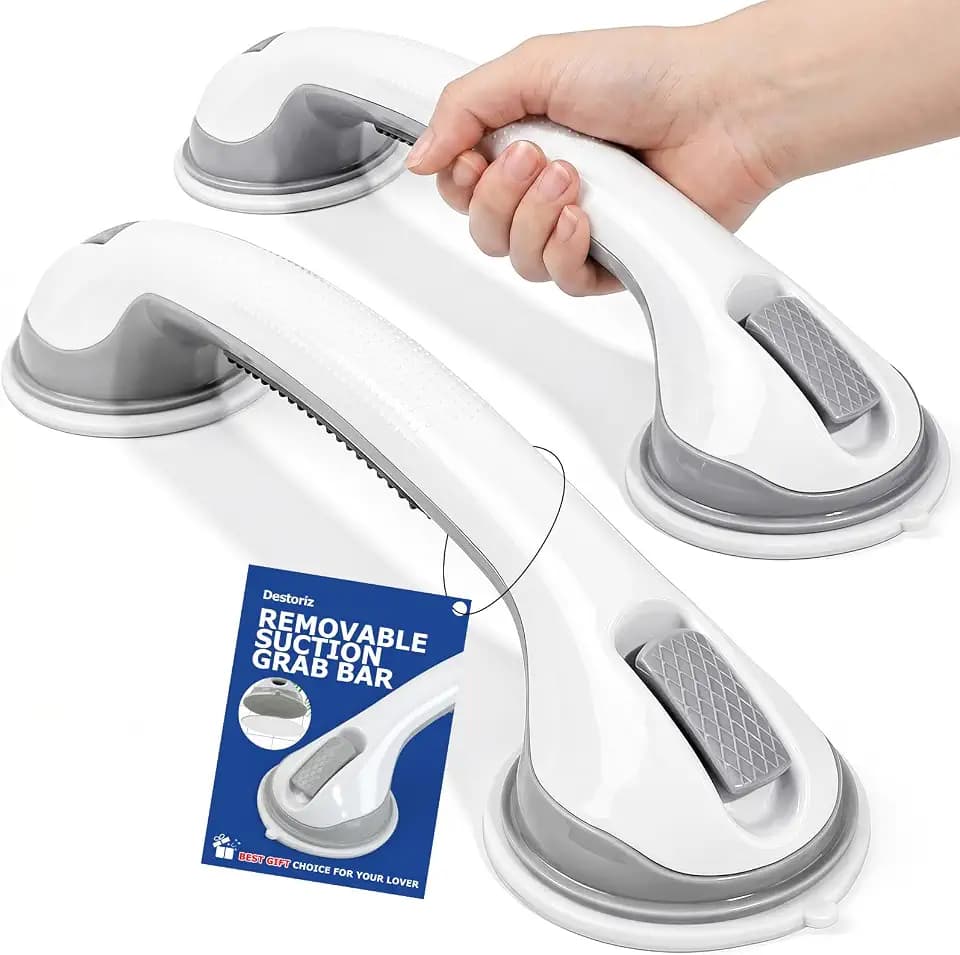 16.5" 2Pcs Grab Bars for Shower, Balance Support, Locking Suction