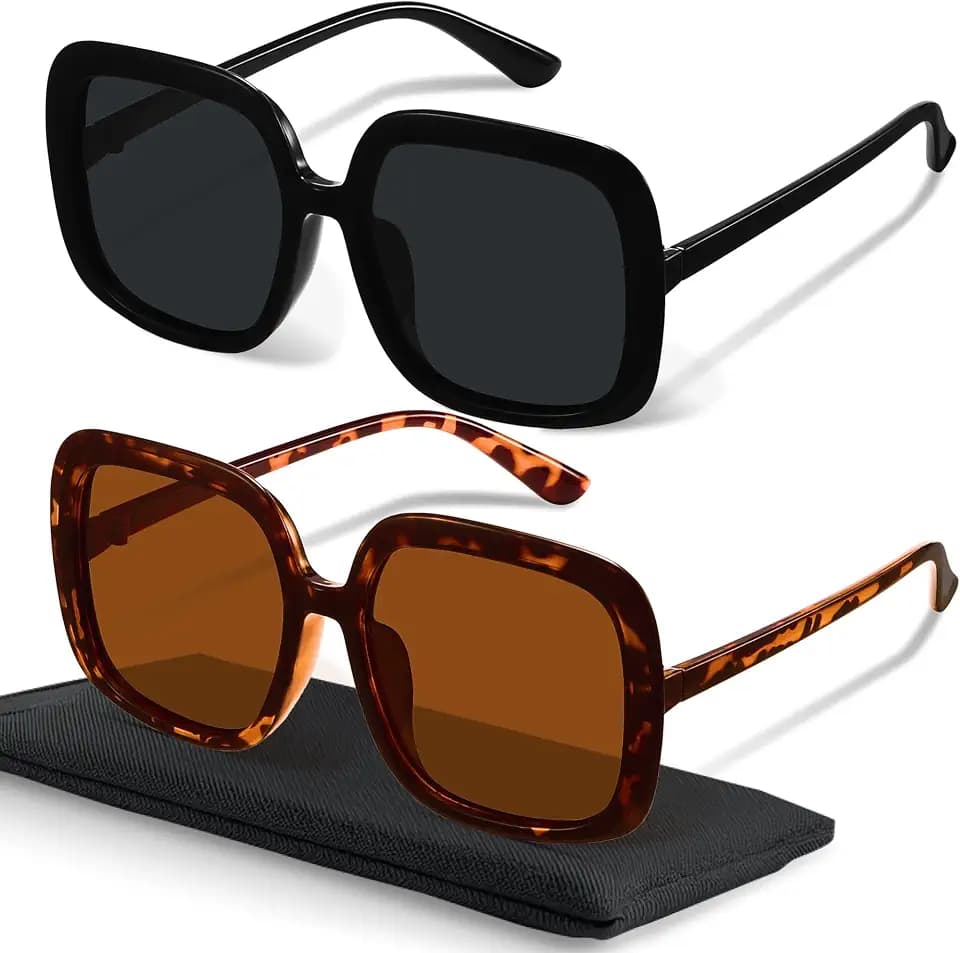 miyya Oversized Polarized Sunglasses Women, Trendy Retro Sun Glasses for Women 2025, Oversized Shades