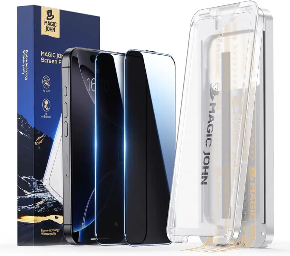 MAGIC JOHN 3rd Gen Upgraded for iPhone 16ProMax Privacy Screen Protector