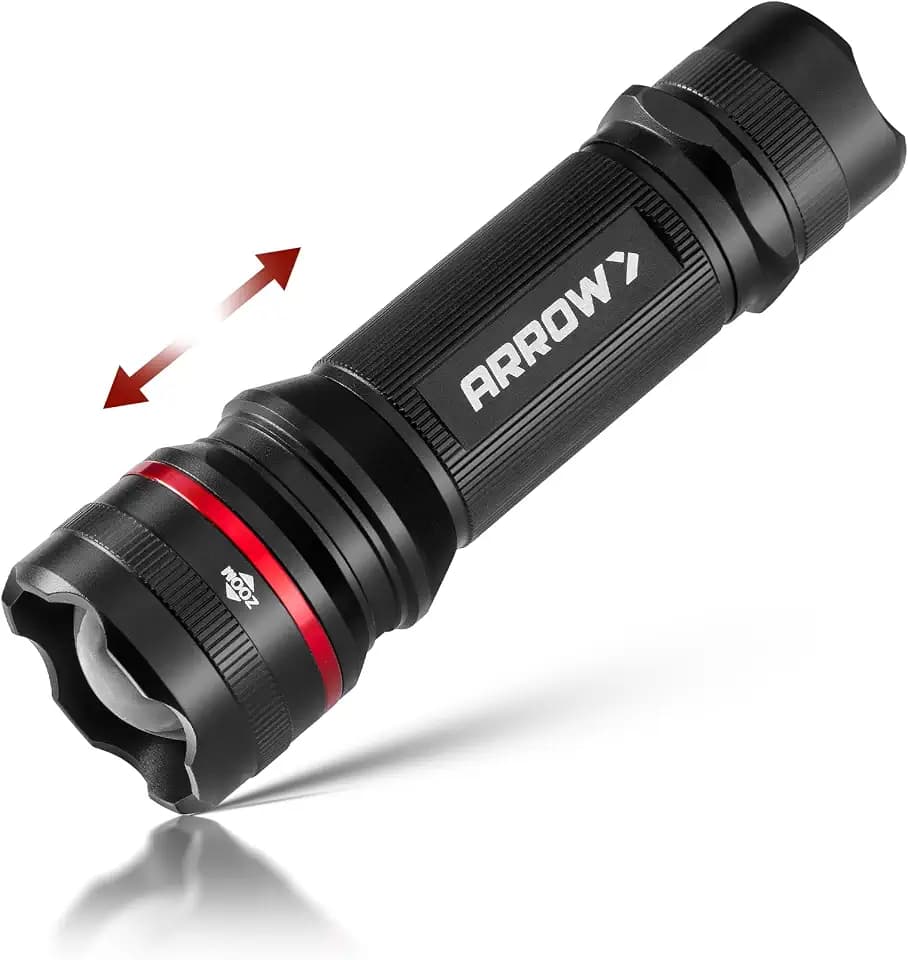 Arrow LED Flashlight 500 Lumens Zoomable,High-Low-Strobe Modes