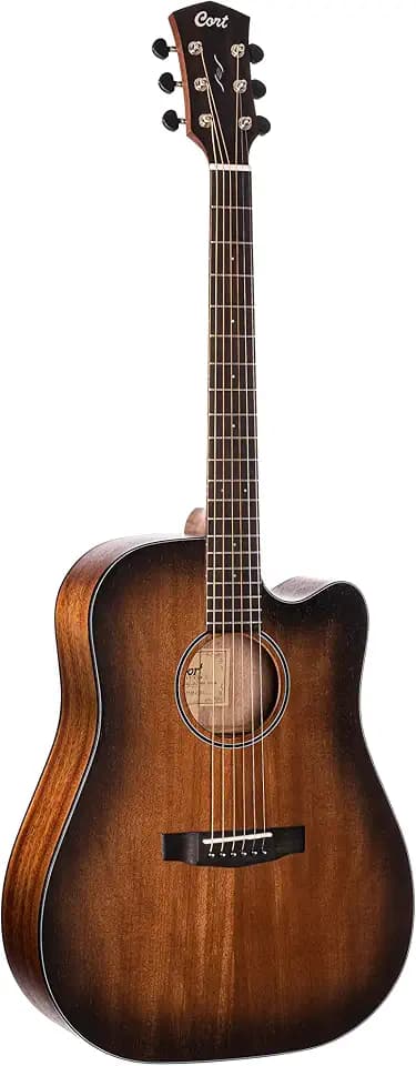 Cort Core Series Acoustic Guitar, Open Pore Black Burst (COREDCOPBB)