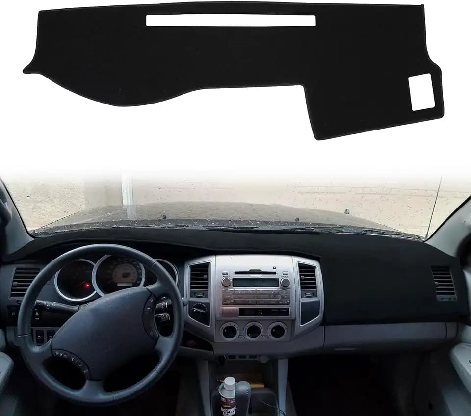 Dashboard Cover Dash Cover Mat Pad Custom Fit for Toyota Tacoma 2005-2015 (Black)