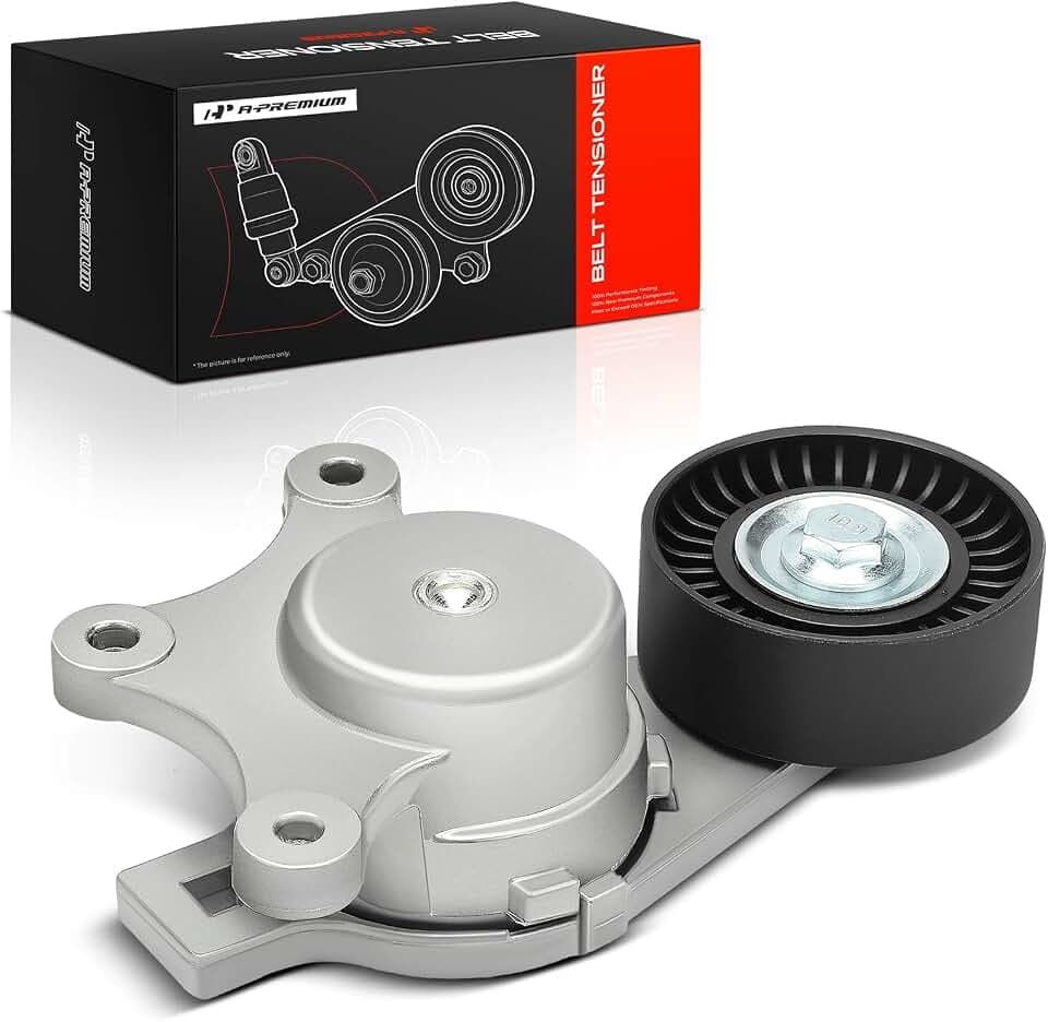 A-Premium Belt Tensioner Assembly with Pulley Compatible with Ford, Lincoln