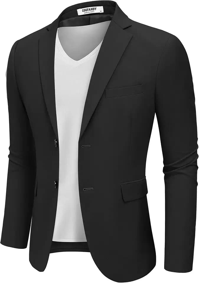 COOFANDY Herren Sakko Sportlich Freizeit Blazer Anzugjacken Business Jackett Regular Fit Zwei Knöpfe