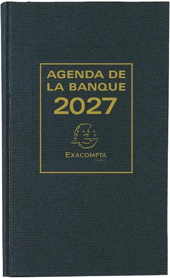 Exacompta 38682 Banking Tagebuch Bank breit 28 x 17,5 cm schwarz in French
