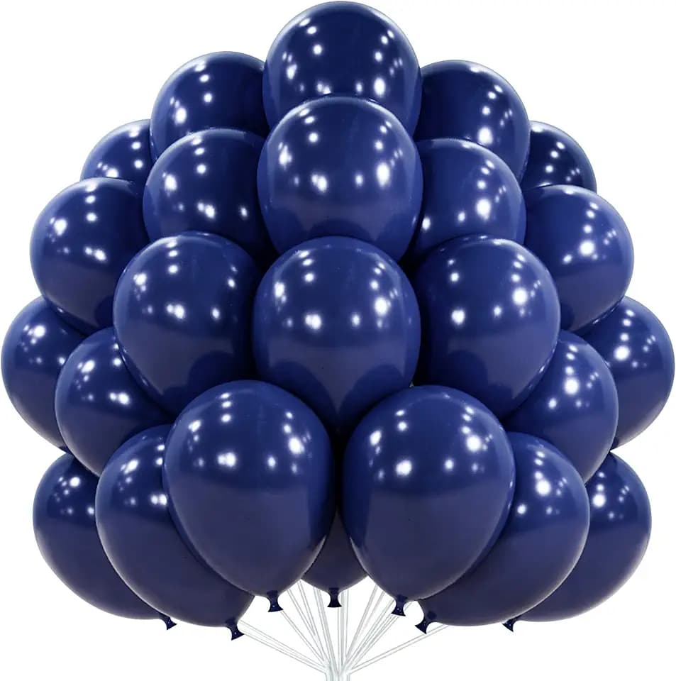 PartyWoo Navy Blue Balloons 101pcs Dark Blue Latex Helium Balloons 12 Inch