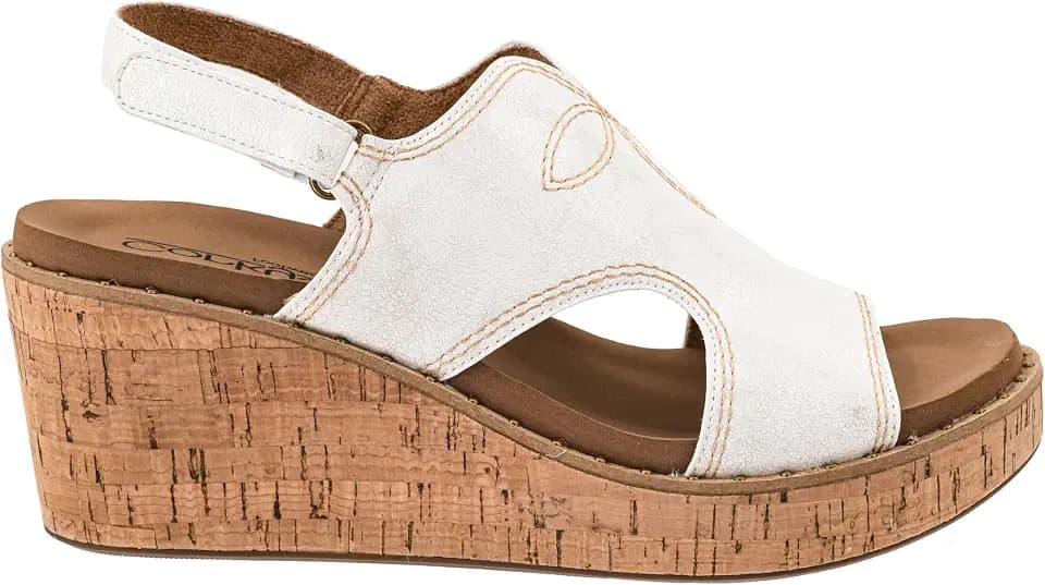 Corkys Footwear Womens Darlin Wedge – Featuring a 2.5 Inch Heel, Cushioned EVA Insoles, Western Stitching and Cutouts on the Upper, and a Hook and Loop Closure