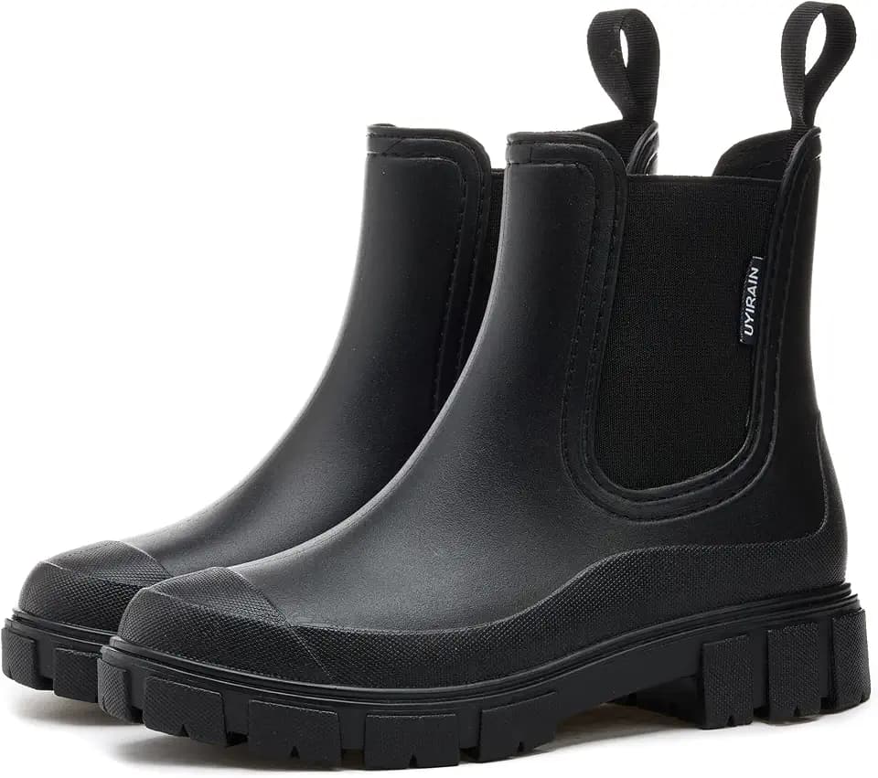 WOWSTICK Women’s Ankle Rain Boots Waterproof Lightweight Slip Resistant Fashion Garden Booties