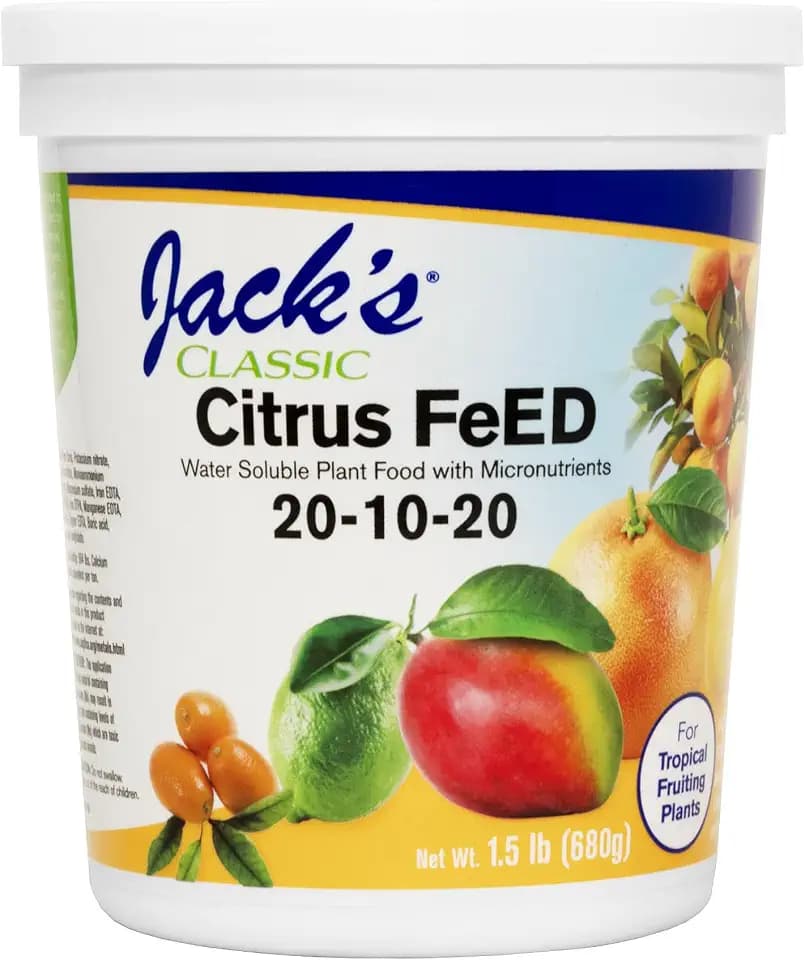 Jack's Classic 20-10-20 Citrus Feed Water-Soluble Fertilizer, 1.5lb