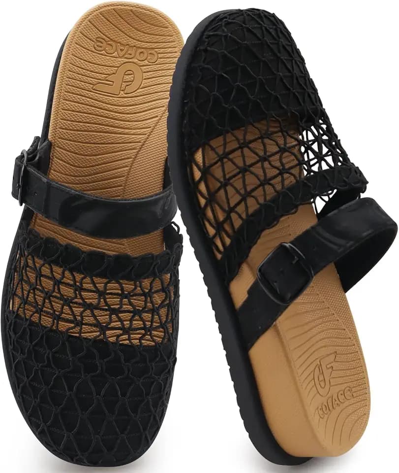 COFACE Women’s Orthotic Sandals Ladies Fashion Breathable Mesh Mules