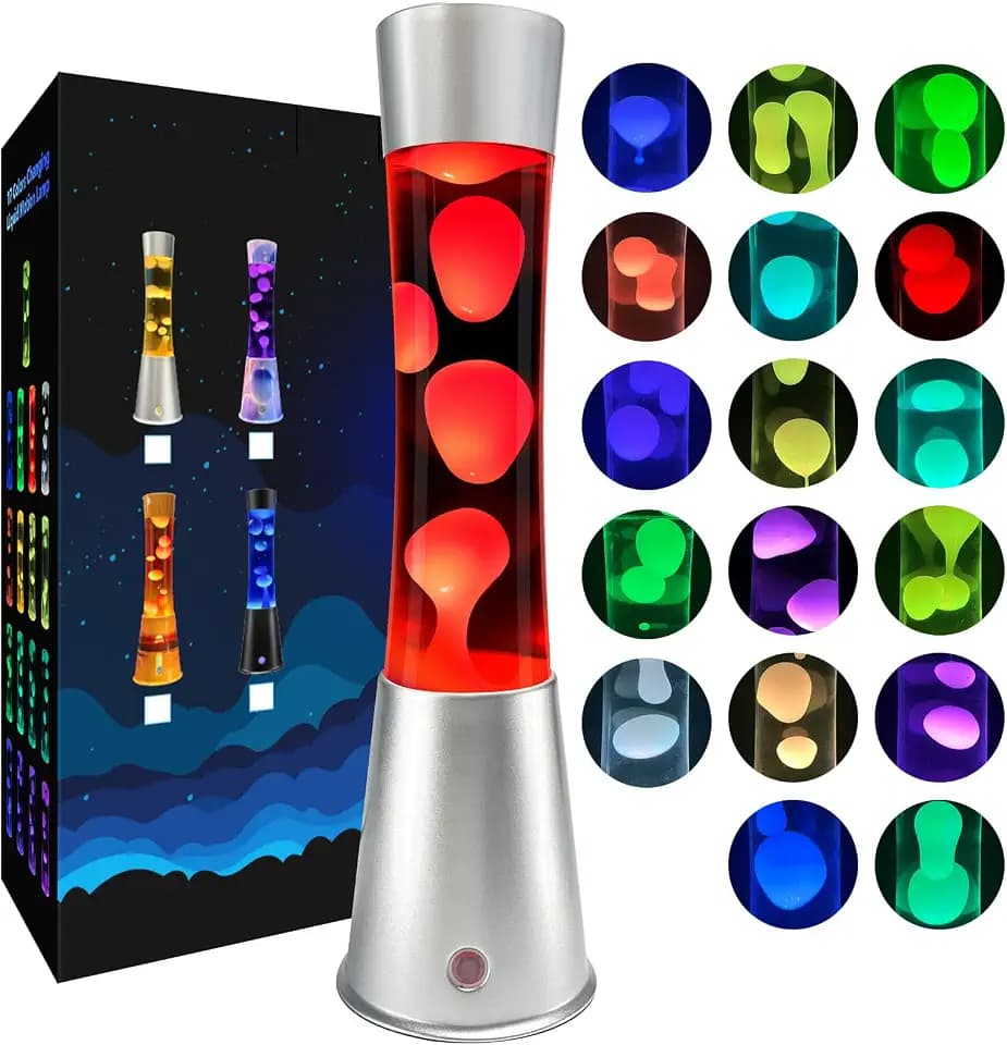 AONESY Liquid Motion Lamps with Remote,17-Color Changing Mood Lamp,15.5 Inch Large LED Night Light, Soothing Table Lamp for Bedroom, Office & Home Decor, Unique Birthday Gift for Kids, Teens & Adults