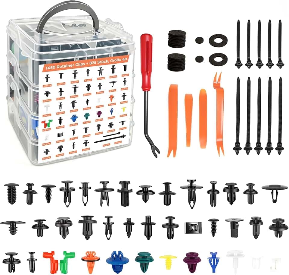 2275pcs Universal Befestigungsclips Auto Spreiznieten Set für Kfz