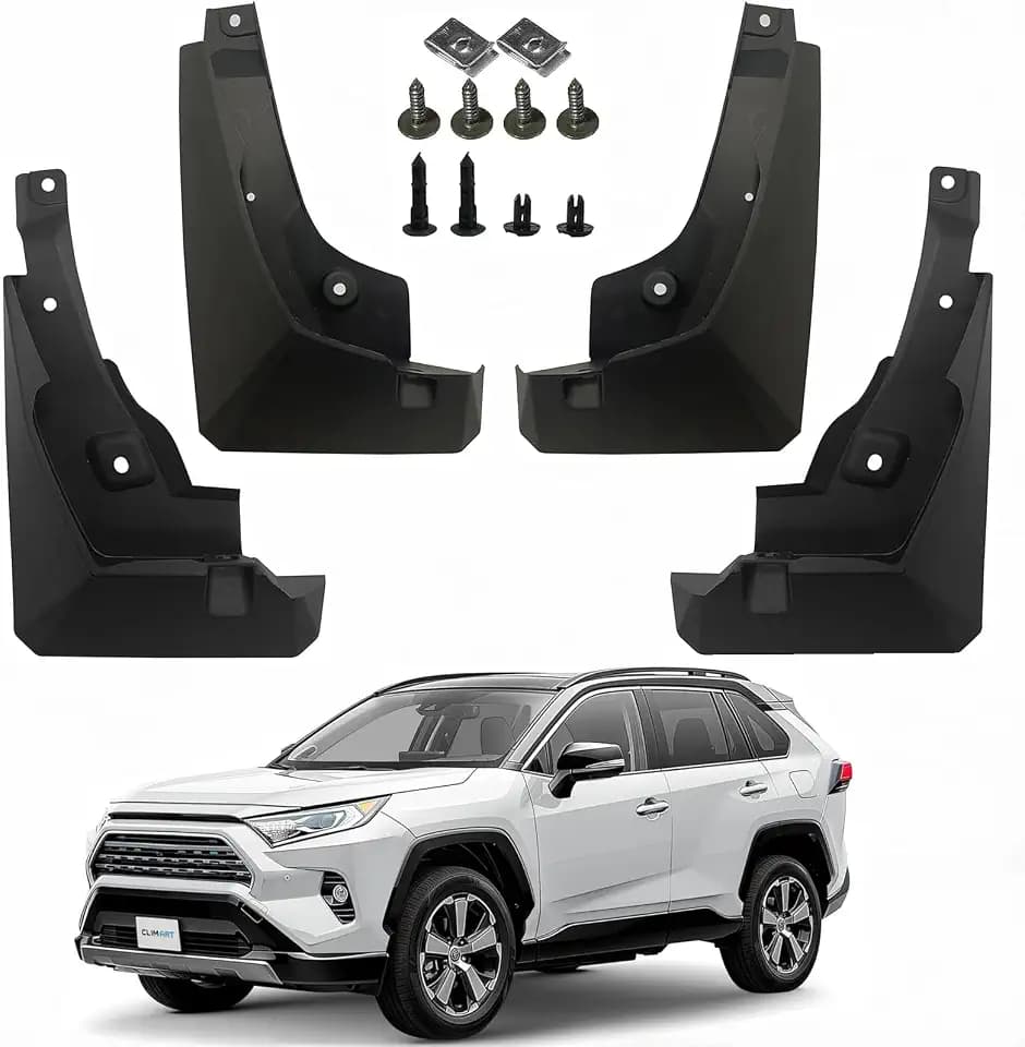 No Drill Mud Flaps for 2019-2025 Toyota Rav4 Mud Guards OEM Style