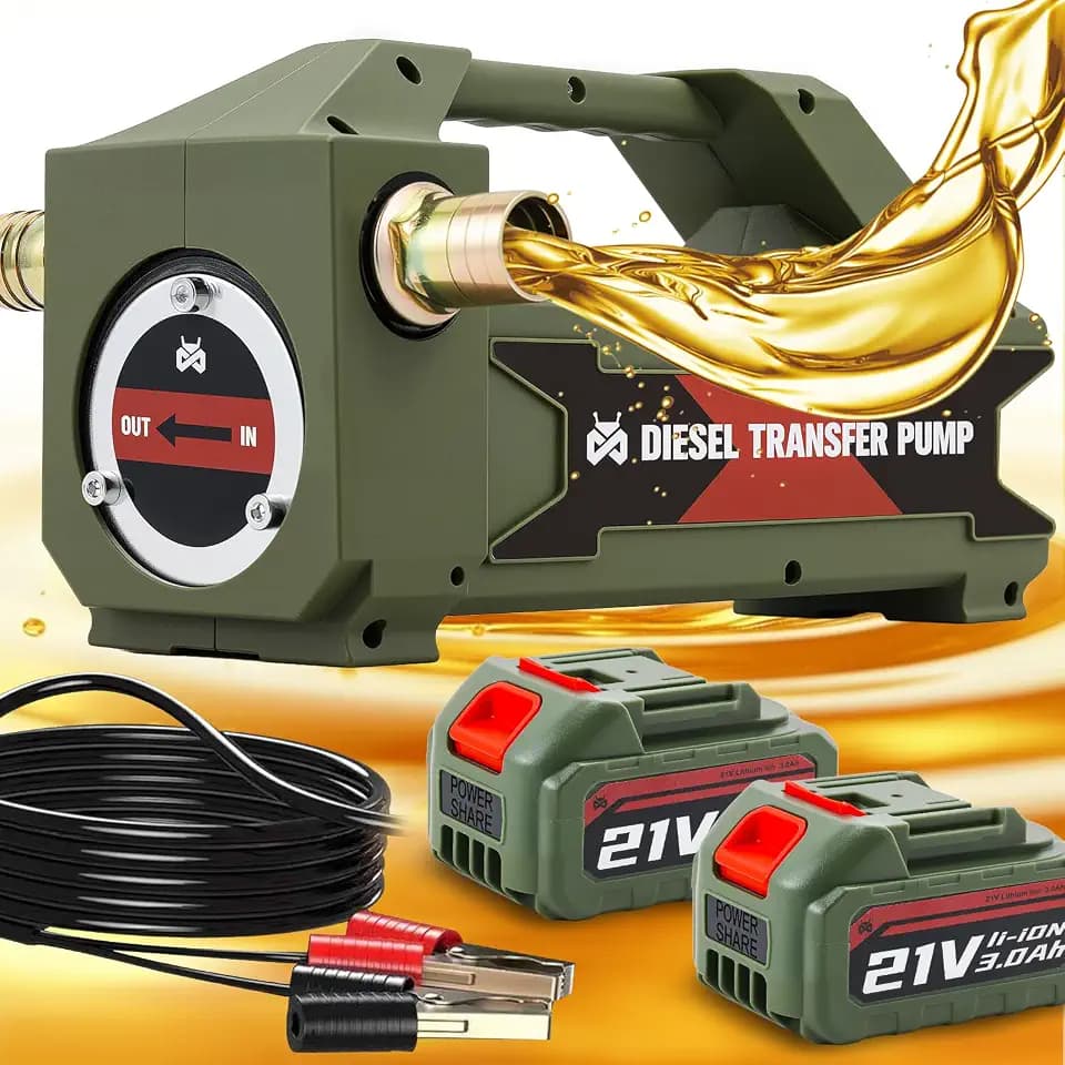 Mxmoonant Fuel Transfer Pump Battery Powered Cordless Diesel Transfer Pump