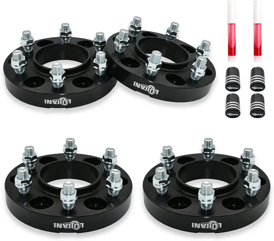 4 Pack 6x135mm Wheel Spacers for 2005-2014 Expedition Navigator Mark LT, 1" Thick Forged Hubcentric Tire Spacer, M14x2.0 Thread Studs & 87.1mm Centric Bore, 6 Lug Hub Centric Wheel Adapters