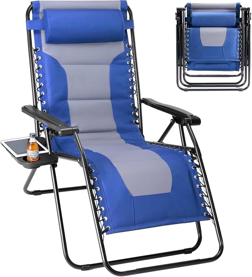 Alpen Zero Gravity Chair, Portable Padded Patio Chairs for Outdoor Camping