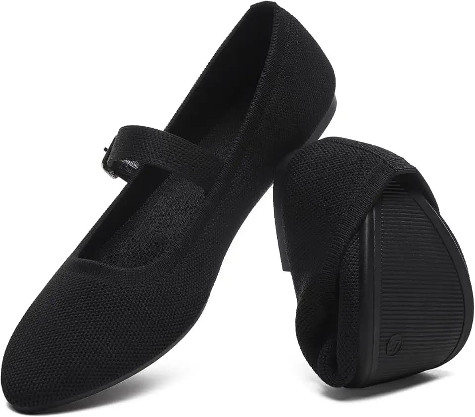 Women's Ballet Flat Mary Jane Flats Slip on Laides Dress Flats with Strap