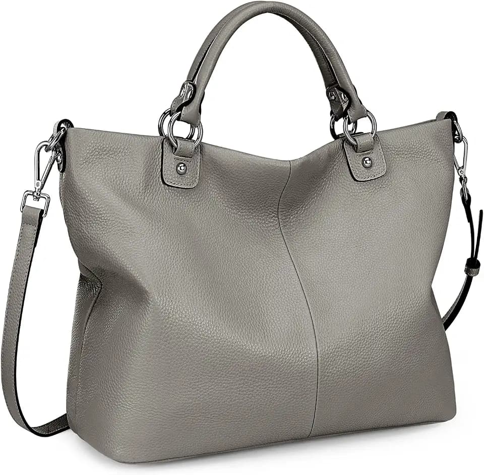 Kattee Genuine Leather Tote Purse for Women, Top Handle Satchel