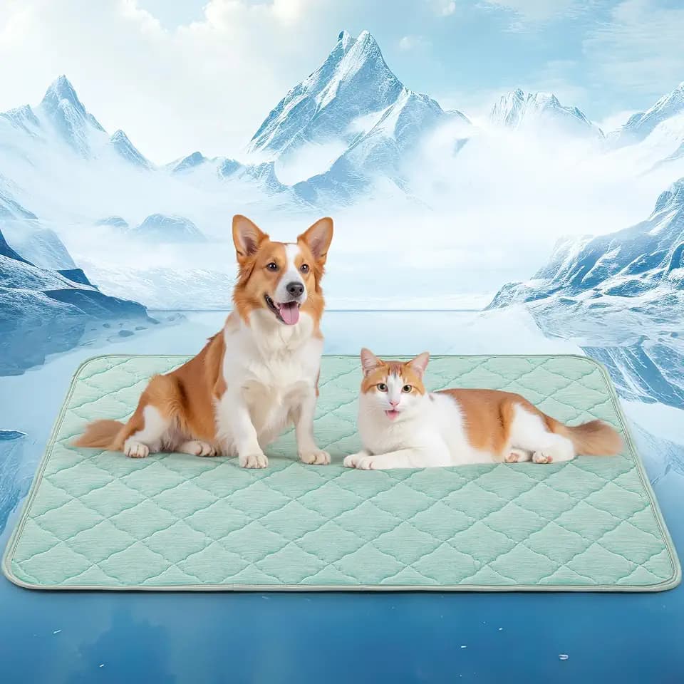 LOOBANI Dog Cooling Mat for Large Dogs - 40" x 28" Cooling Mat for Pet with Anti-Slip Bottom, Durable & Washable Non-Toxic Cold Crate Pad for Dogs, Cats, Indoor & Outdoor Use, Sofas, Bed, and Floor