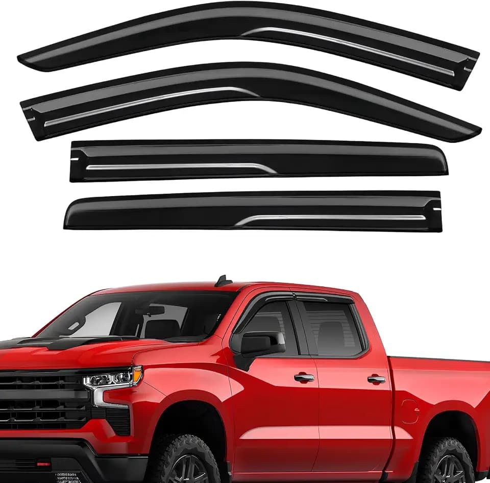 Rain Guards Fit for Chevy Silverado/GMC Sierra 1500 Crew Cab 2019-2026
