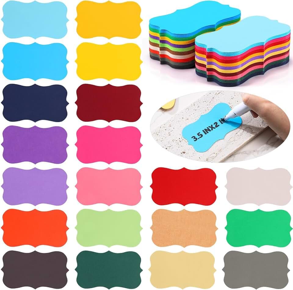 Yexiya 200 Pcs Blank Index Cards Small Printable Business Cards Colored Vintage Kraft Card Bulk Note Small Papers for Gift, Business, DIY, Prayer Board, Printing(3.5 x 2 Inch,Multicolor)