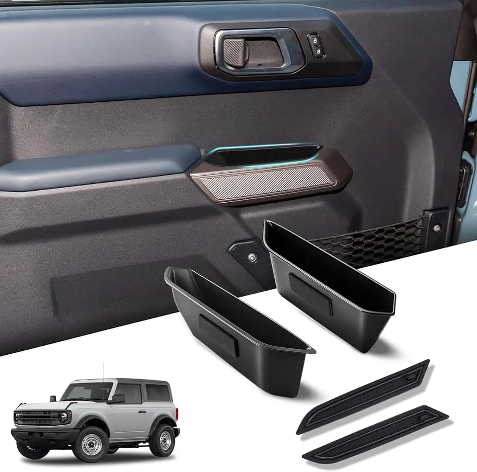 1797 2PCS Front Door Handle Storage Box fit for 2021-2026 Ford Bronco
