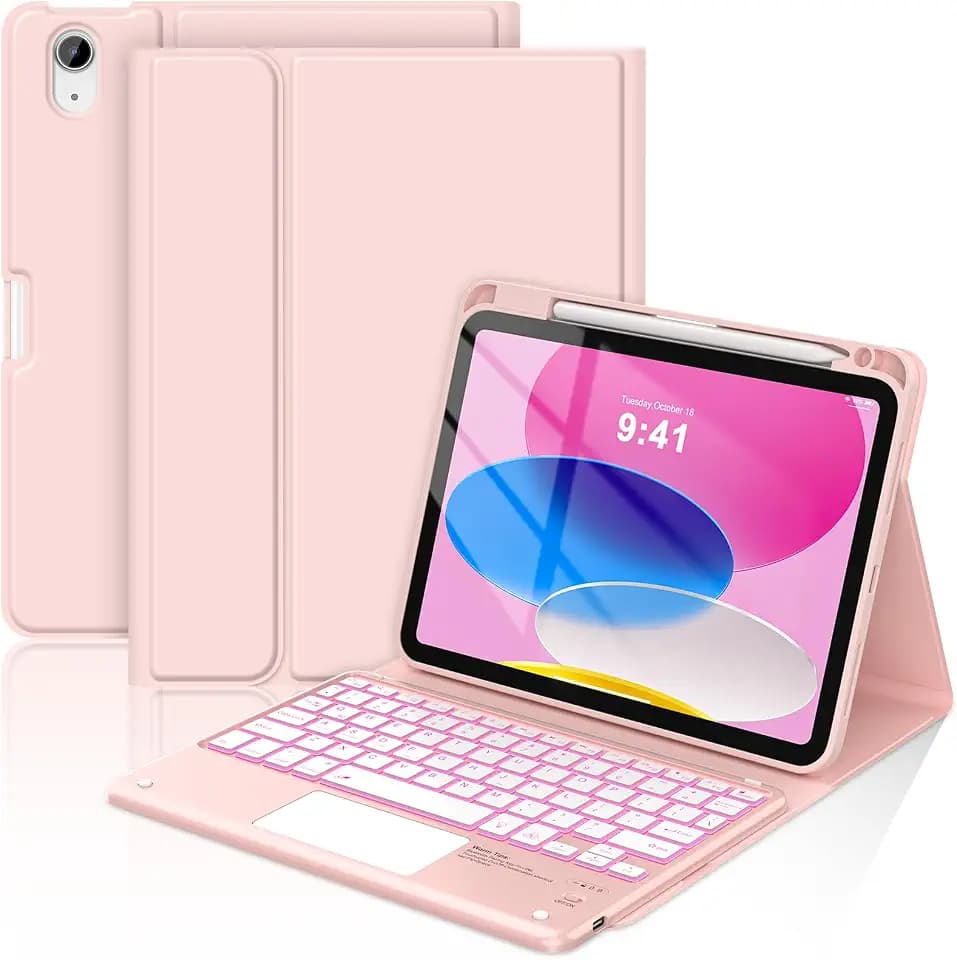 COO for iPad (A16) 11th/10th Gen Case with Keyboard, Multi-Touch Trackpad