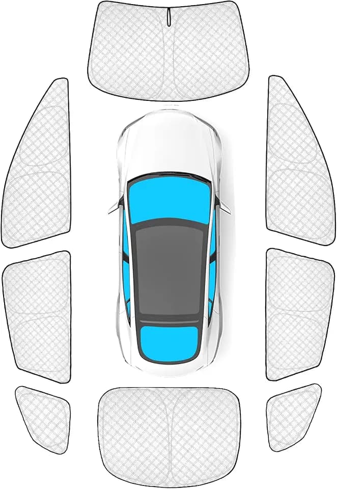 Windshield Sun Shade with Side Rear for Tesla Model S 2021-2024
