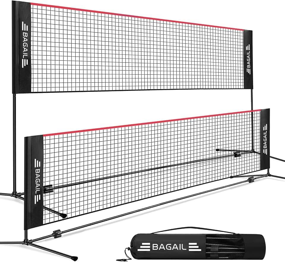 BAGAIL Badminton Netz, klappbare Stangen tragbarer Tragetasche