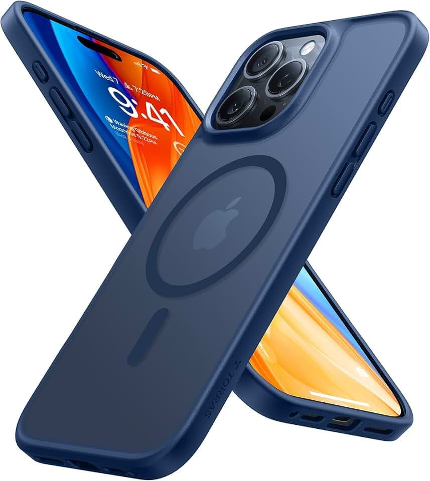 TORRAS Guardian-Mag für iPhone 16 Pro Hülle mit MagSafe Case, Blau