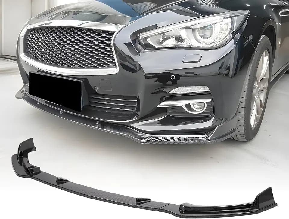 Front Bumper Spoiler Lip Compatible with 2014-2017 Infiniti Q50 Q50L