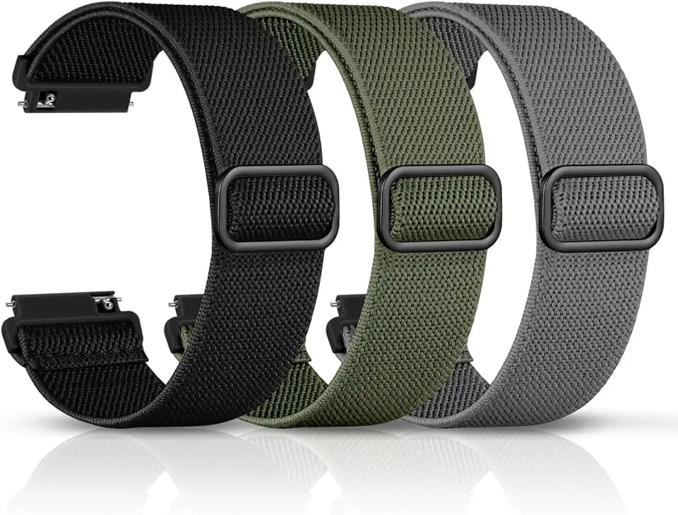 DaQin 3 Pack Nylon Bands for 16mm 18mm 20mm 22mm Quick Release Watch Band