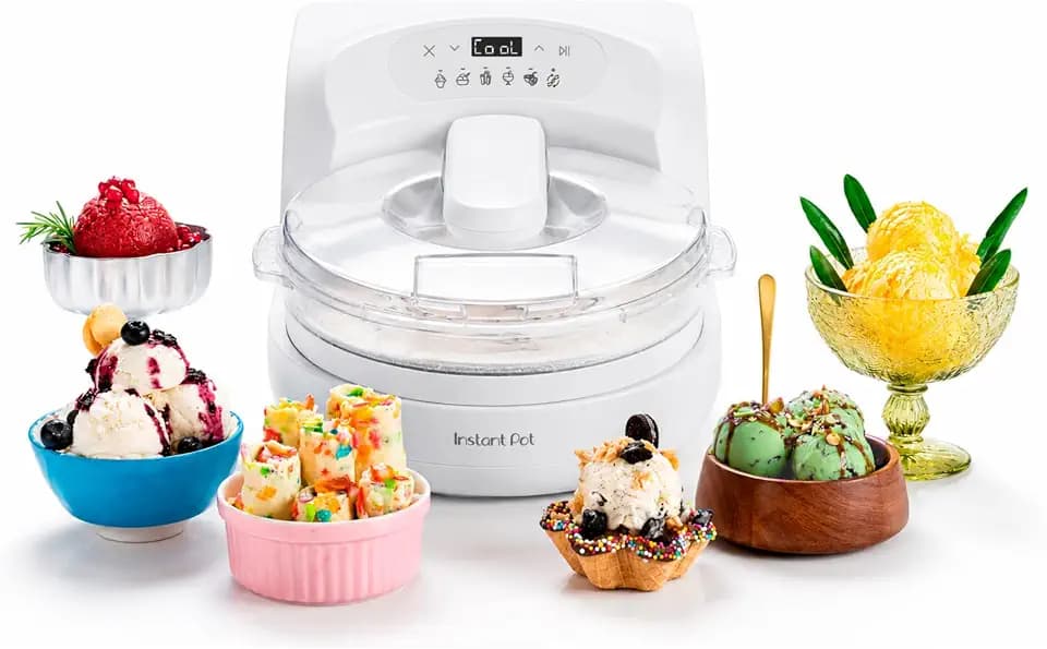 Instant Pot InstantChill Ice Cream Maker Plus Rolled, No Pre-Freezing, 2 Pt