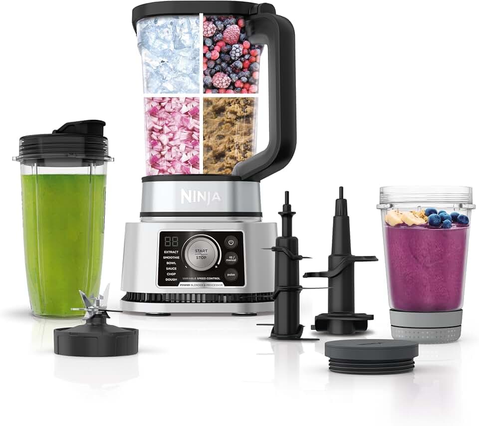 Ninja Foodi Power Blender & Food Processor, 6 Functions, Silver, SS351